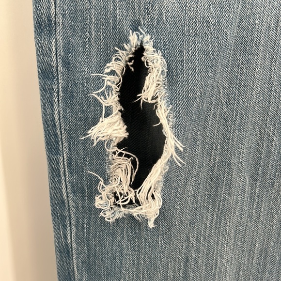 Women's Blue Flared Jeans - Picture 4 of 10